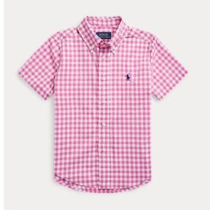 Gingham Cotton Poplin Short-Sleeve Shirt